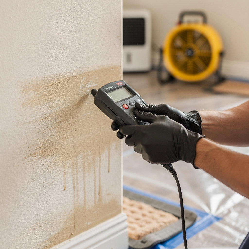 3D Environmental Inc professional team performing water damage assessment and restoration in a San Diego property